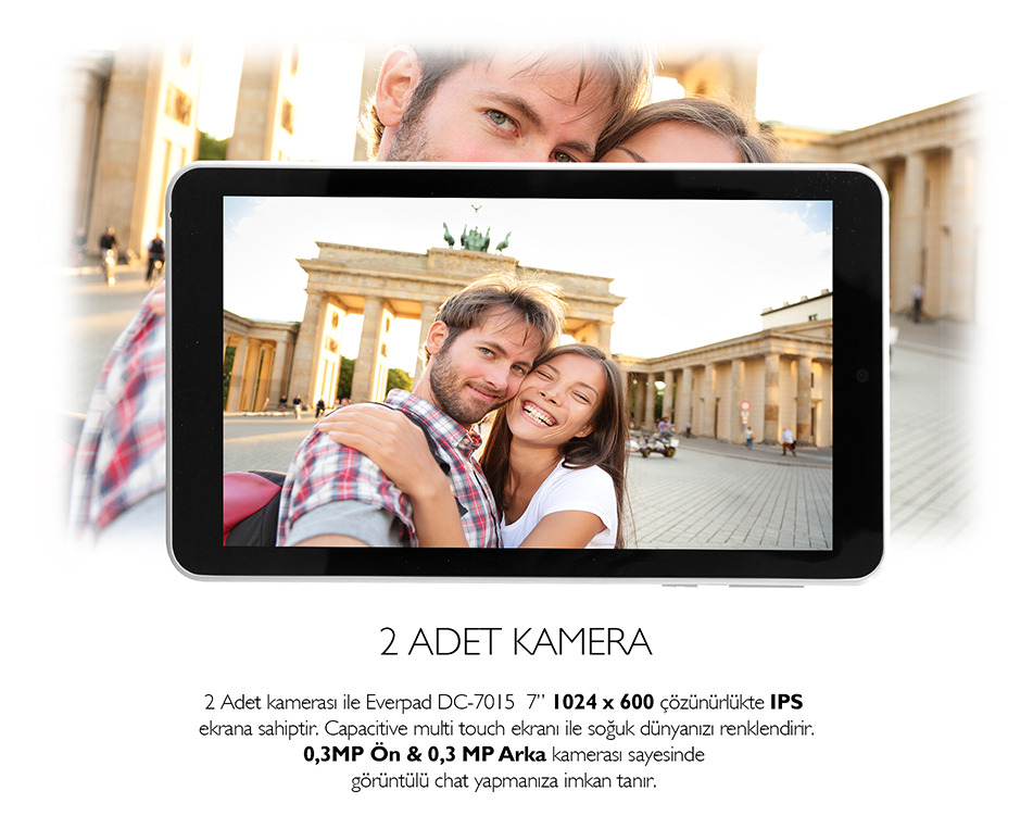 Everest EverPad Dc-7015 16Gb 1Gb Android 9 Go Ips 7'' Beyaz Tablet